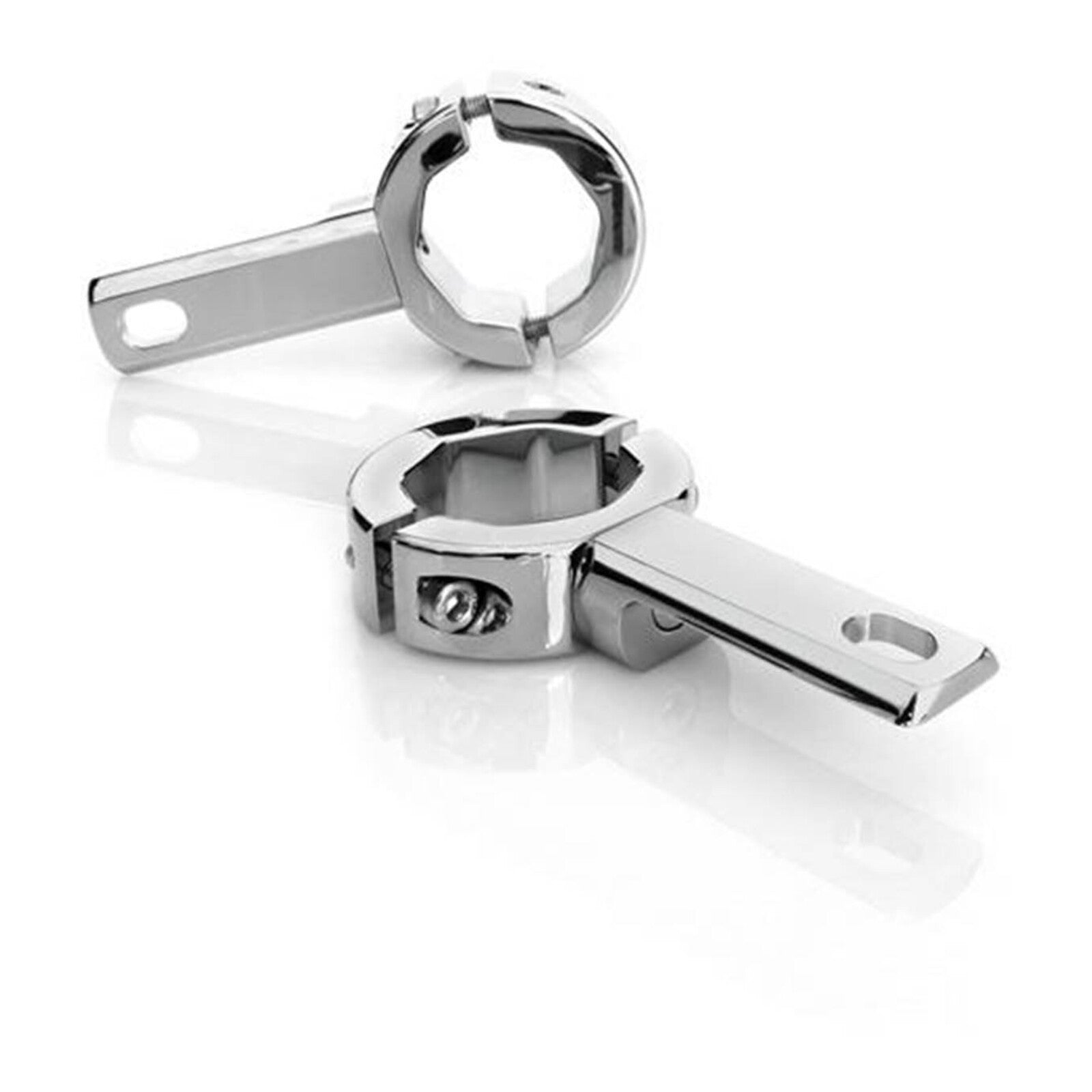 Denali Engine Guard / Frame Light Mount/ 32-38mm Diametre Tubes - Chrome