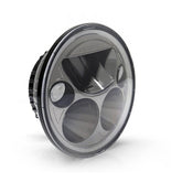Denali M5 E-Mark LED Headlight Module - 5.75 Round, Black Chrome