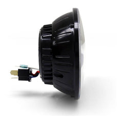 Denali M5 E-Mark LED Headlight Module - 5.75 Round, Black Chrome