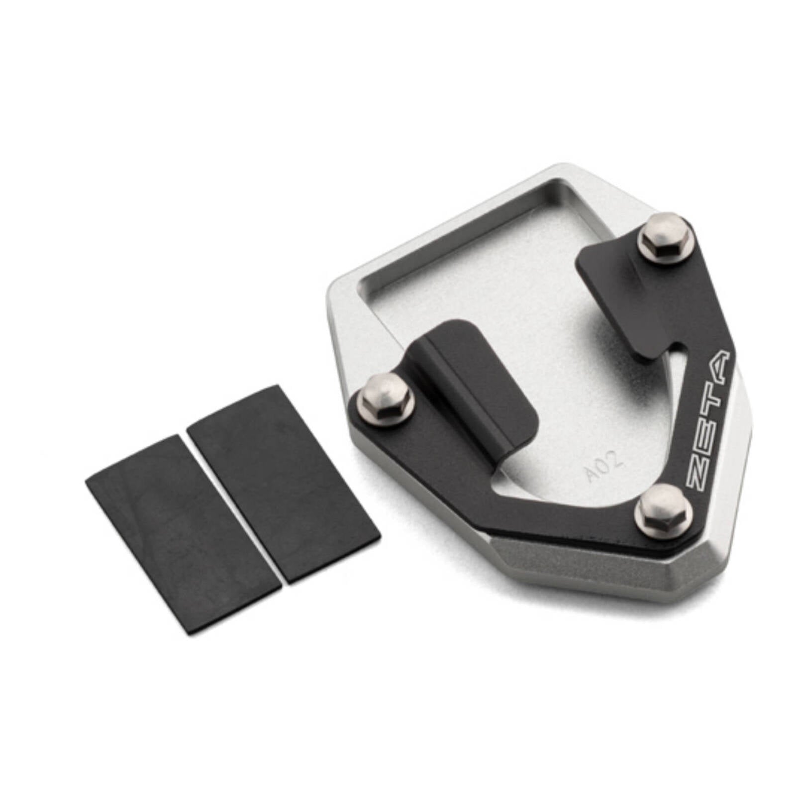 Zeta Side Stand Extender - Black / Silver - Honda CRF1000L Africa Twin / Adventu