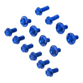 Zeta Aluminium Plastic Bolt Set - Suzuki DR-Z400S / DR-Z400SM 14 Piece - Blue