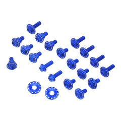 Zeta Aluminium Plastic Bolt Set - Yamaha YZ125 / YZ250 ('22-) 21 Piece - Blue