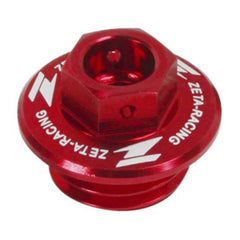 Zeta Oil Filler Plug - Honda CR / CRF, Yamaha YZ / YZF / WRF, Kawasaki KLX - Red