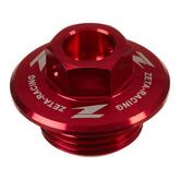 Zeta Oil Filler Plug - Suzuki RM / RM-Z, Yamaha Serow 250 - Red