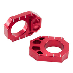 Zeta Rear Axle Block - Kawasaki KX / KXF ('03-'16), Suzuki RM-Z ('04-) - Red