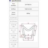 DNA FILTERS DOUBLE CONE 75mm INLET 138mm LENGTH - DP-7500-14