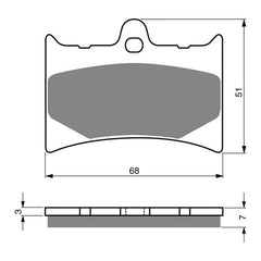 GOLDfren Brake Pads Off-Road Racing GF019 - K5 (PR119)