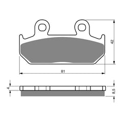 GOLDfren Brake Pads Sintered Sports GF025 - S3 (PH38)