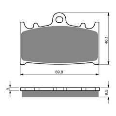 GOLDfren Brake Pads Sintered Sports GF032 - S3 (PH53)
