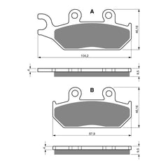 GOLDfren Brake Pads Sintered Sports GF033 - S3 (PR58)