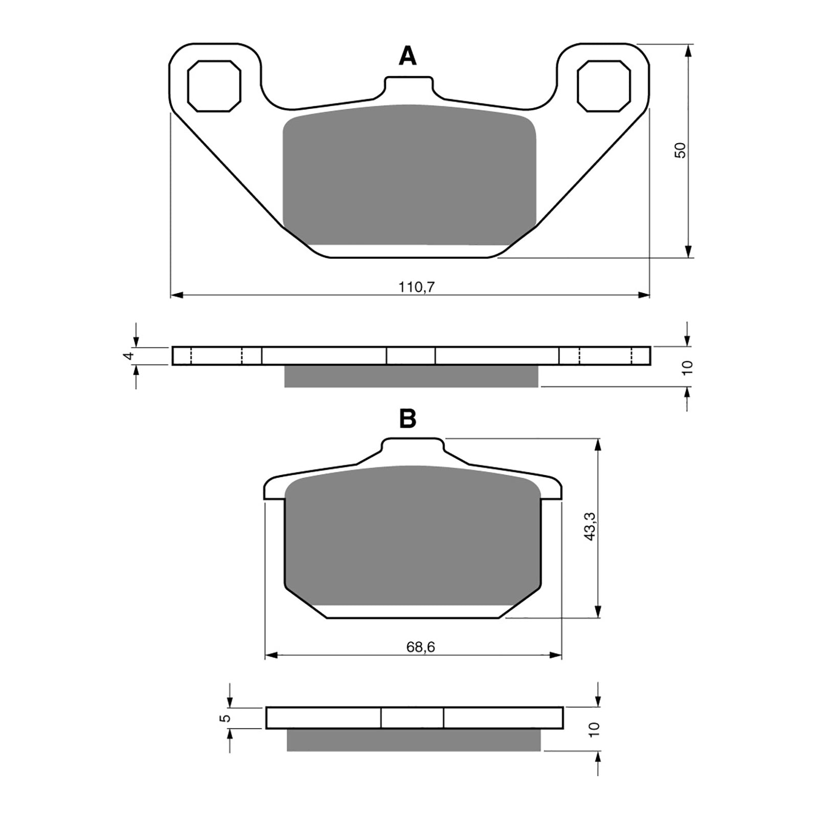 GOLDfren Brake Pads Sintered Sports GF037 - S3 (PH26)