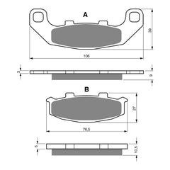 GOLDfren Brake Pads Sintered Sports GF044 - S3 (PH60)