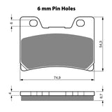 GOLDfren Brake Pads Sintered Sports GF045 - S3 (PH116)