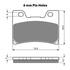 GOLDfren Brake Pads Sintered Sports GF045 - S3 (PH116)