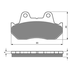 GOLDfren Brake Pads Sintered Sports GF050 - S3 (PH17 / PH19)