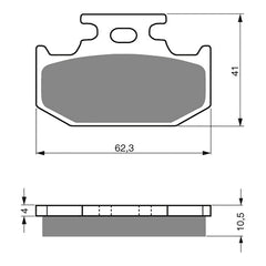 GOLDfren Brake Pads Off-Road Racing GF100 - K5 ( PR77 )