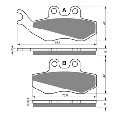 GOLDfren Brake Pads Sintered Sports GF122 - S3 ( PH173 )