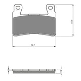 GOLDfren Brake Pads Sintered Sports GF134 - S3 ( PH273 )