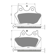 GOLDfren Brake Pads Sintered Sports GF181 - S3 ( PH279 / PH347 )