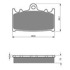 GOLDfren Brake Pads Sintered Sports GF206 - S3 ( PH325 )