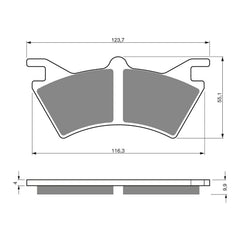GOLDfren Brake Pads Off-Road Racing GF208 - K5 ( PR286 )