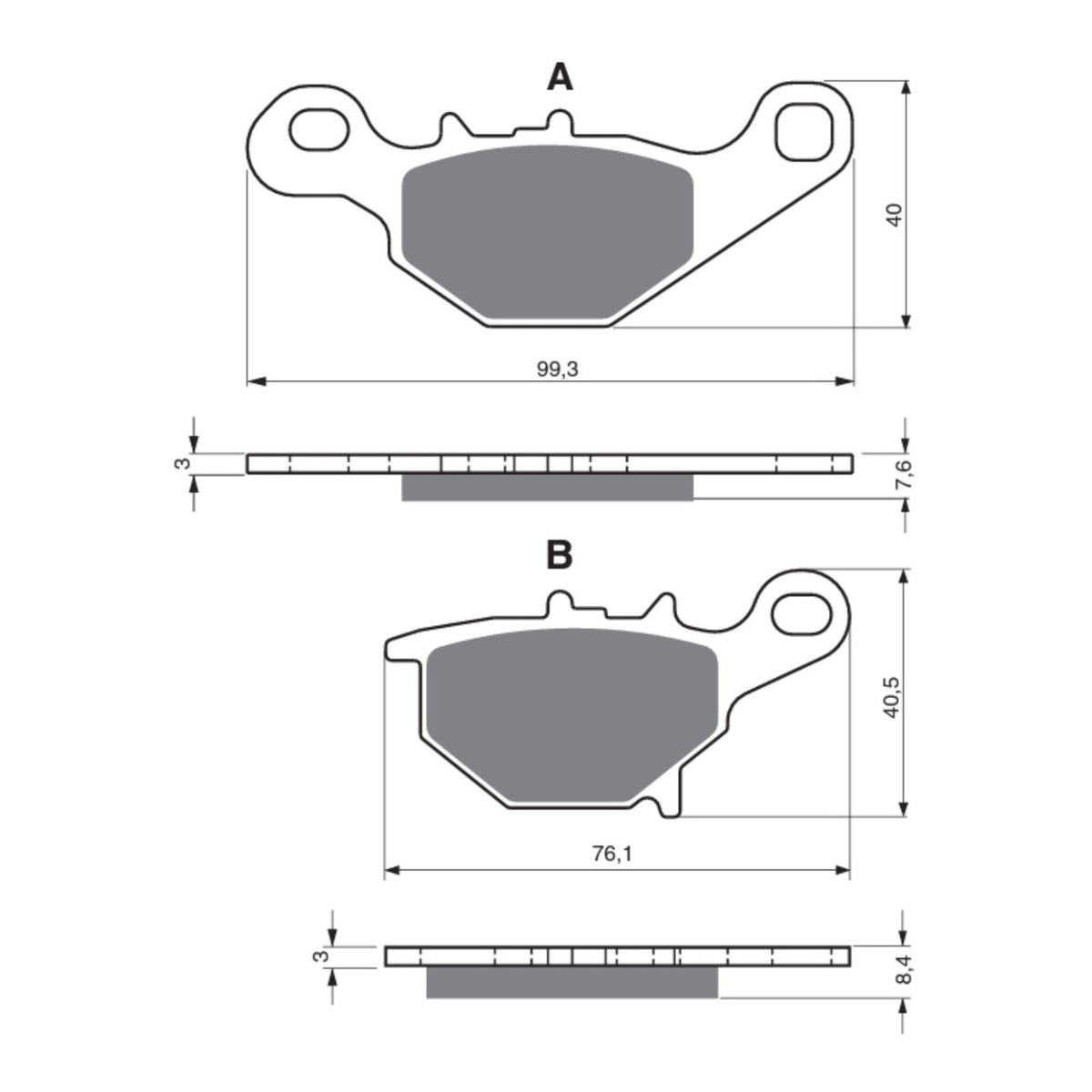 GOLDfren Brake Pads GF226 - S3