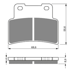 GOLDfren Brake Pads Sintered Sports GF251 - S3 ( P377 )