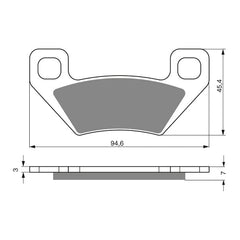 GOLDfren Brake Pads Off-Road Racing GF254 - K5 ( PR344 )