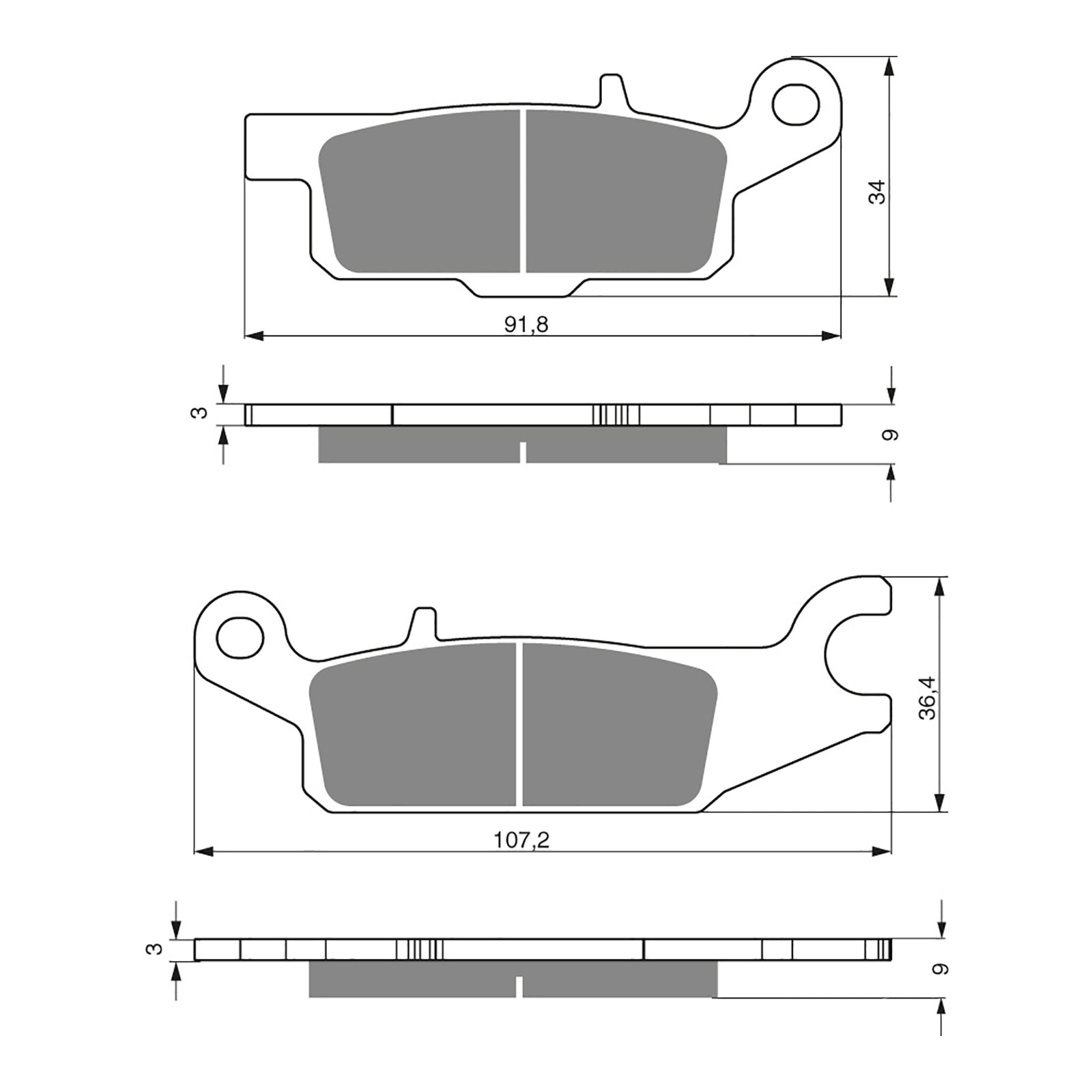 GOLDfren Brake Pads Off-Road Racing GF255 - K5 ( PR387 )