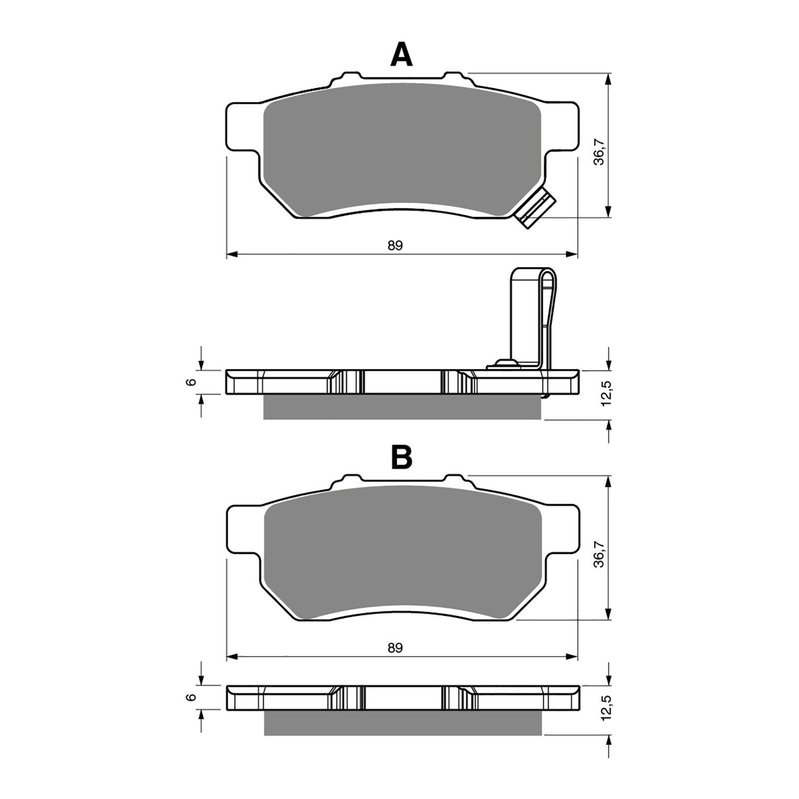GOLDfren Brake Pads Off-Road Racing GF341 - K5 ( PR412 )