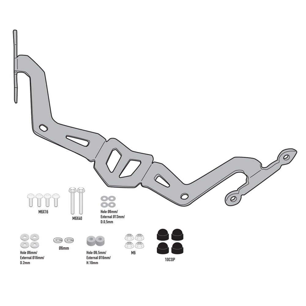 GIVI SPECIFIC WINDSCREEN FITTING KIT - YAMAHA MT-03 321 20-25 (NEEDS SCREEN 4128S) (A2151A)