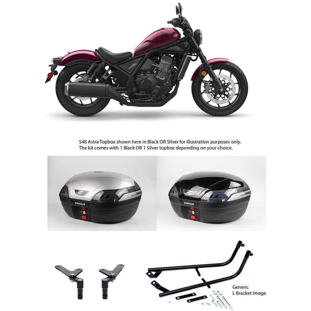 S48 Astra Black Topbox Kit CMX 1100 (REBEL) 21-25 - H171S48BPBLK