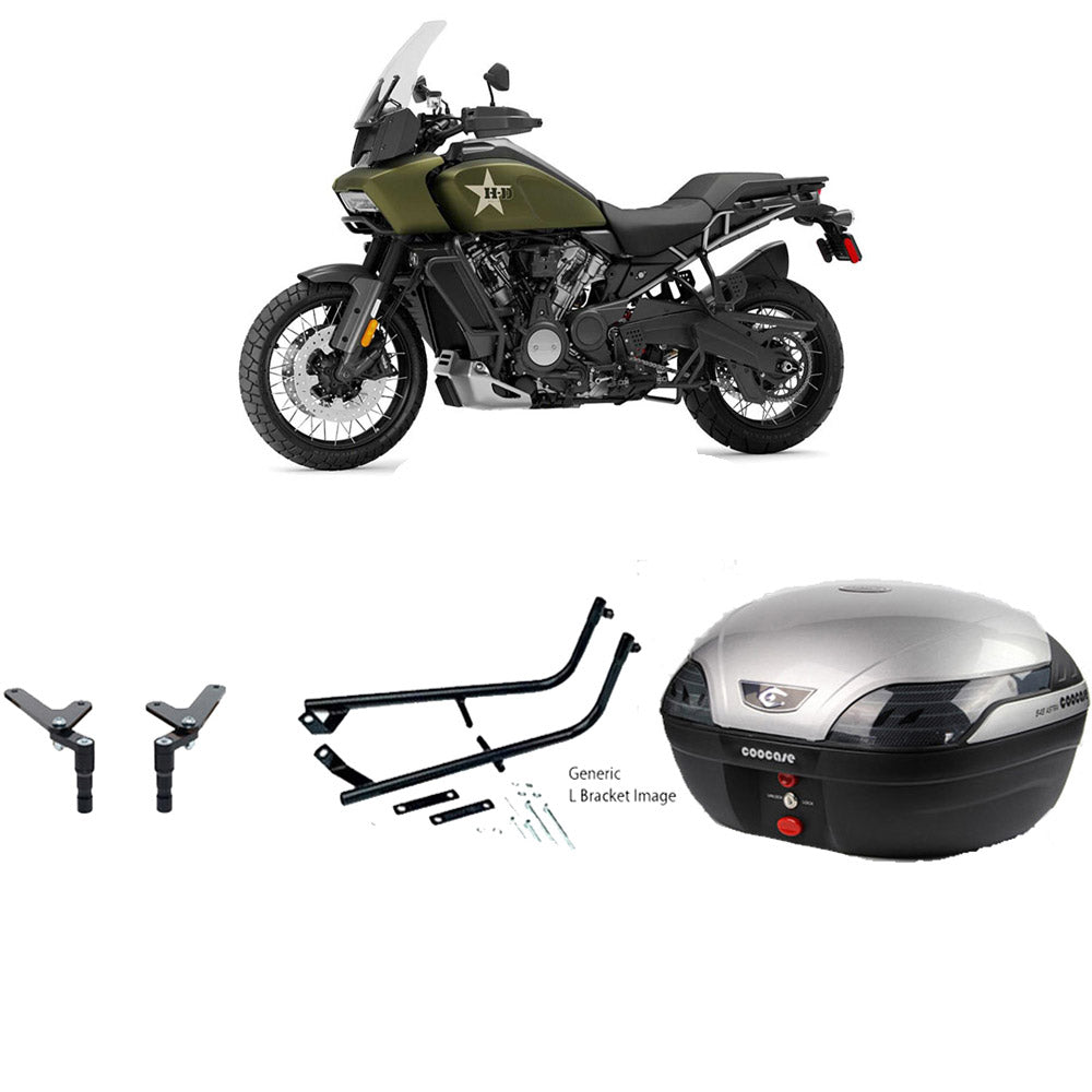 S48 Astra Silver Topbox Kit HARLEY DAVIDSON PAN AMERICA 1250 21-23 - HA009S48BPSIL