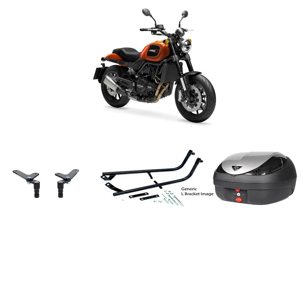 V36 Wizard Silver Topbox Kit H-D X 500 24- - HA011V36BPSIL