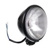 Whites Headlight Bates 5 3/4 Bottom Mount H4 60/55W Black