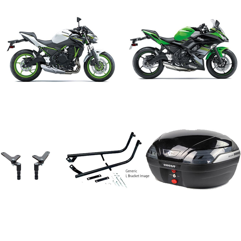 S48 Astra Black Topbox Kit NINJA 650 & Z 650 17-24 - K117S48BPBLK