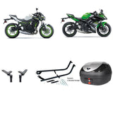 V36 Wizard Silver Topbox Kit NINJA 650 & Z 650 17-24 - K117V36BPSIL