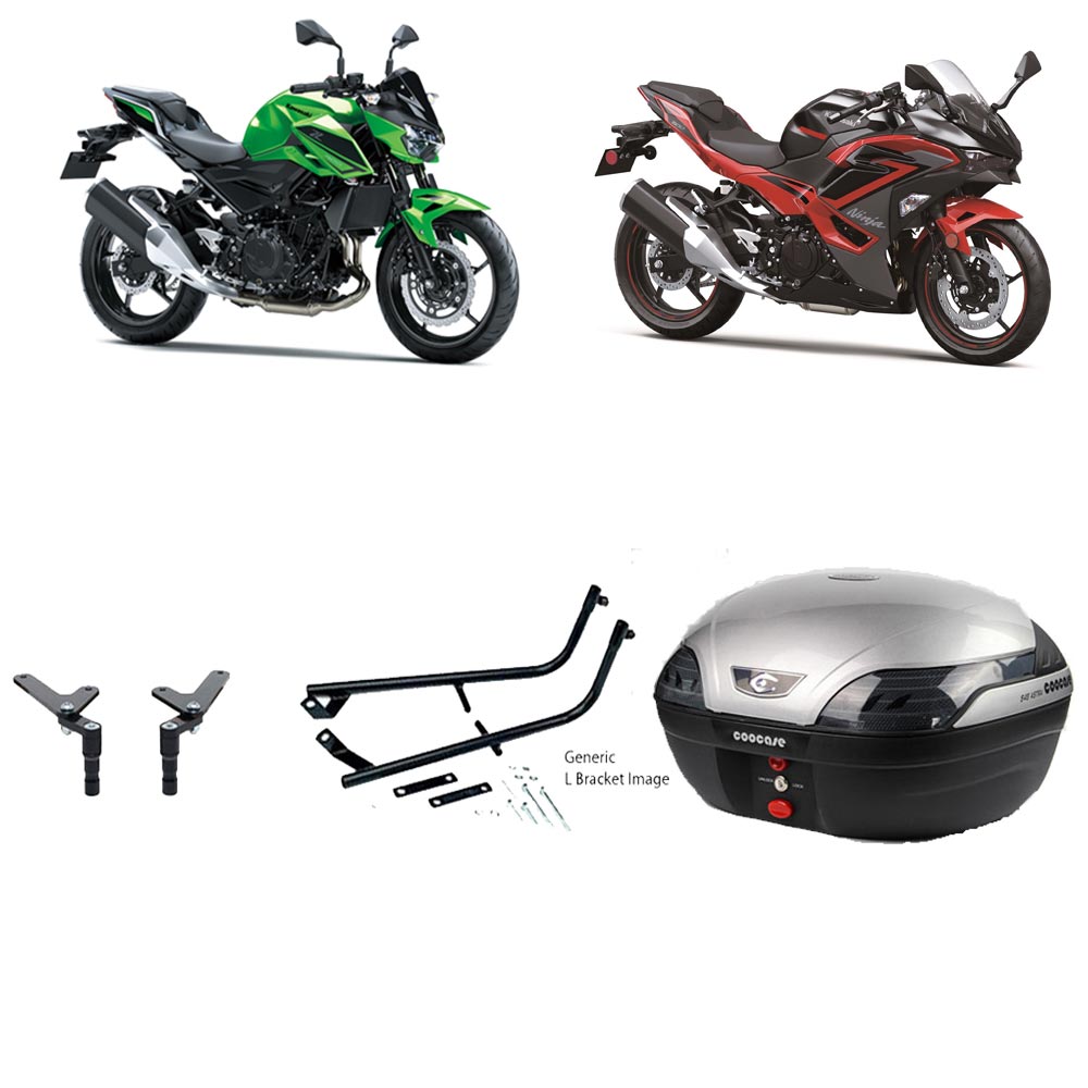 S48 Astra Silver Topbox Kit NINJA 500 & Z 500 24-25 - K123S48BPSIL