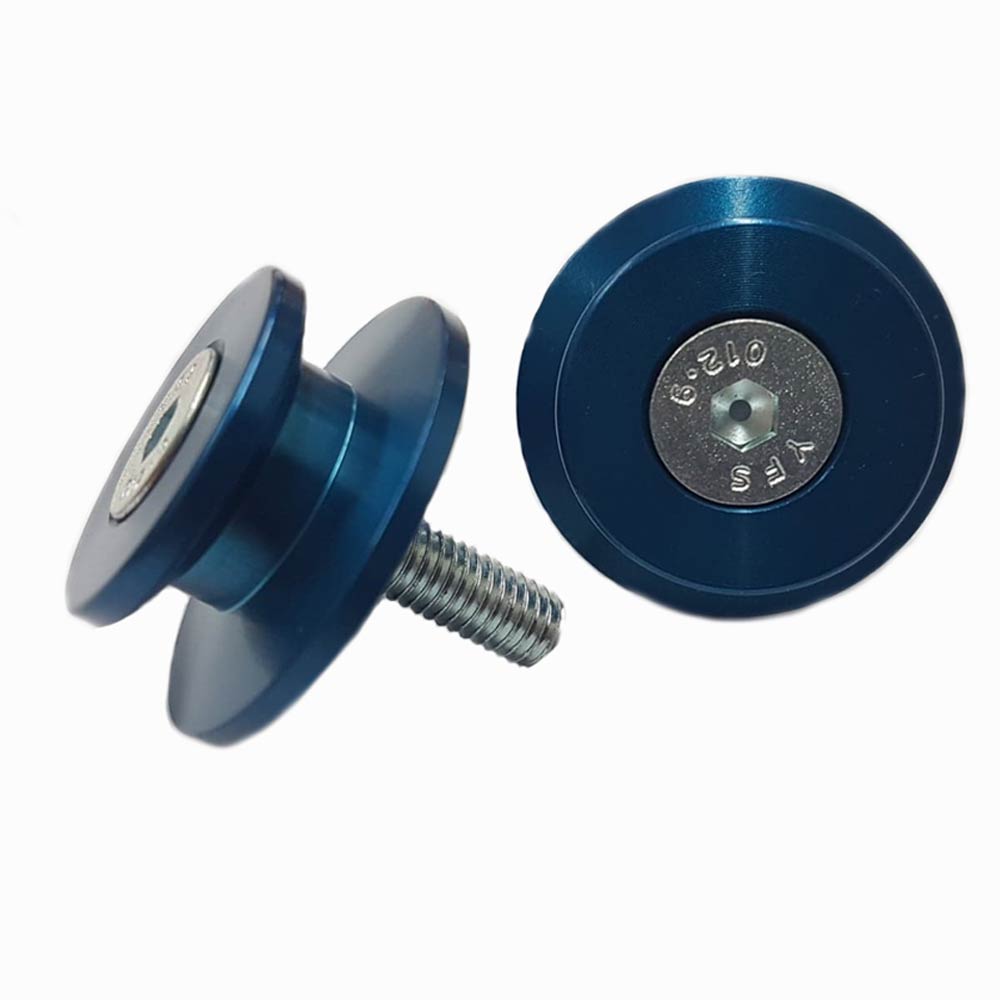OGGY KNOBBS LOW PROFILE REAR PICK UP SPOOLS - M8 x 1.25 BLUE - LPSPU08BLU