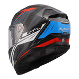 LS2 FF811 Vector II Carbon Savage Helmet - Blue / Red