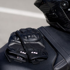 LS2 Octane Men's Leather Gloves - Black