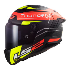 LS2 FF805C Thunder Carbon Attack - Matte Red / Hi-Vis Yellow 06