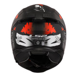 LS2 FF808 Stream II Angry Monkey Helmet - Matte Black / Red 06