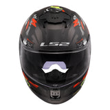 LS2 FF808 Stream II Angry Monkey Helmet - Matte Black / Red 06