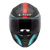 LS2 FF811 Vector II Carbon Grid Helmet - Cyan
