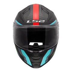 LS2 FF811 Vector II Carbon Grid Helmet - Cyan