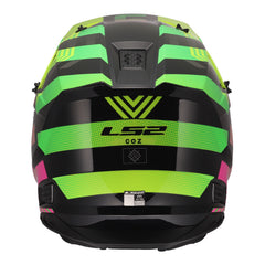 LS2 MX706J COZ Chromatic Junior Helmet - Black / Hi-Vis Pink