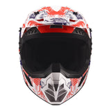 LS2 MX706J COZ Fantasy Junior Helmet - Matte White / Red / Blue