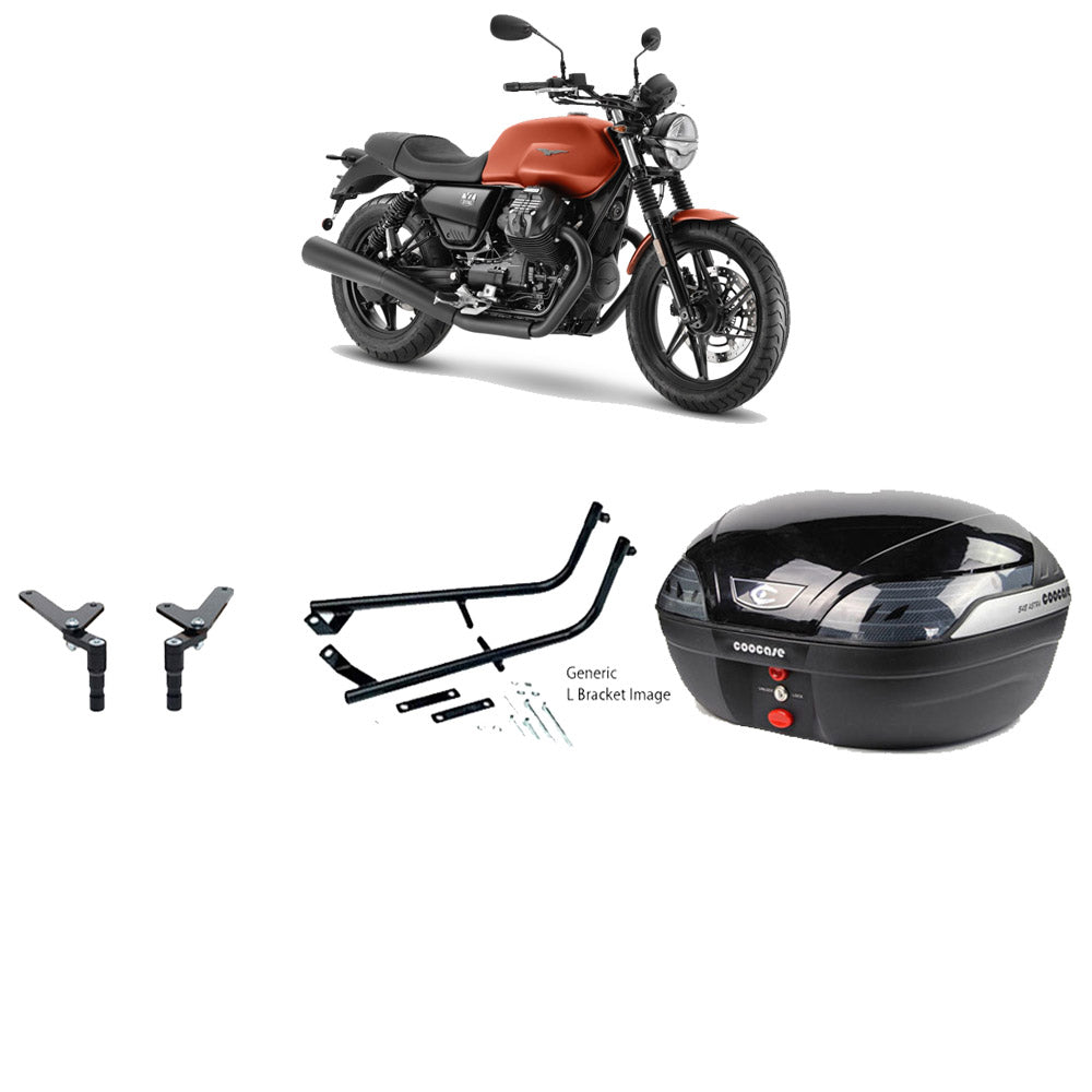 S48 Astra Black Topbox Kit MOTO GUZZI 850 V7 STONE & V7 SPECIAL 21-23 - M019S48BPBLK