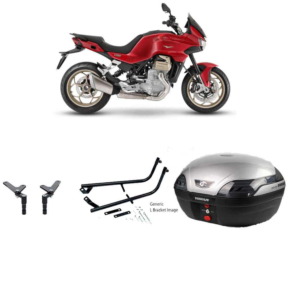 S48 Astra Silver Topbox Kit MOTO GUZZI V100 MANDELLO 22-23 - M020S48BPSIL